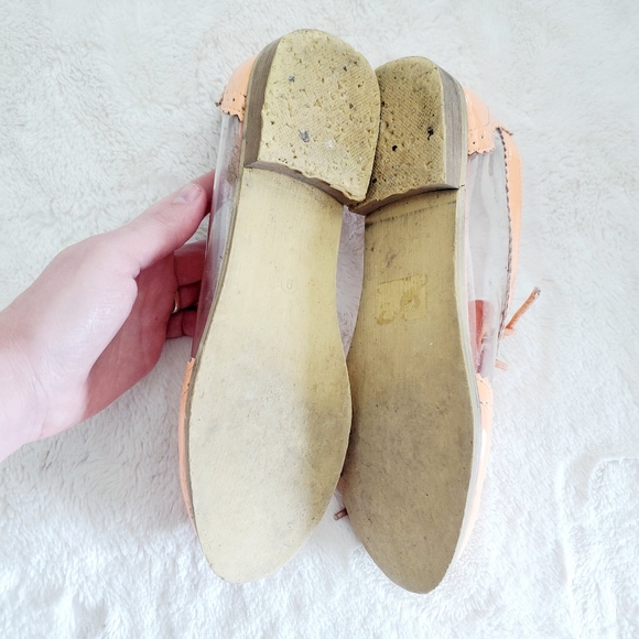 CHASE & CHLOE peach transparent oxford - Picture 3 of 5